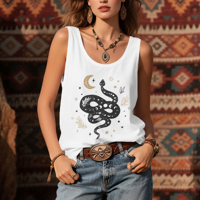 Olivenorma Damen Tank Top mit himmlischem Schlangen-Design - image 2
