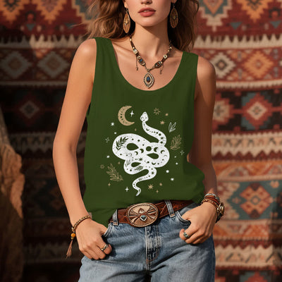 Olivenorma Damen Tank Top mit himmlischem Schlangen-Design - image 10