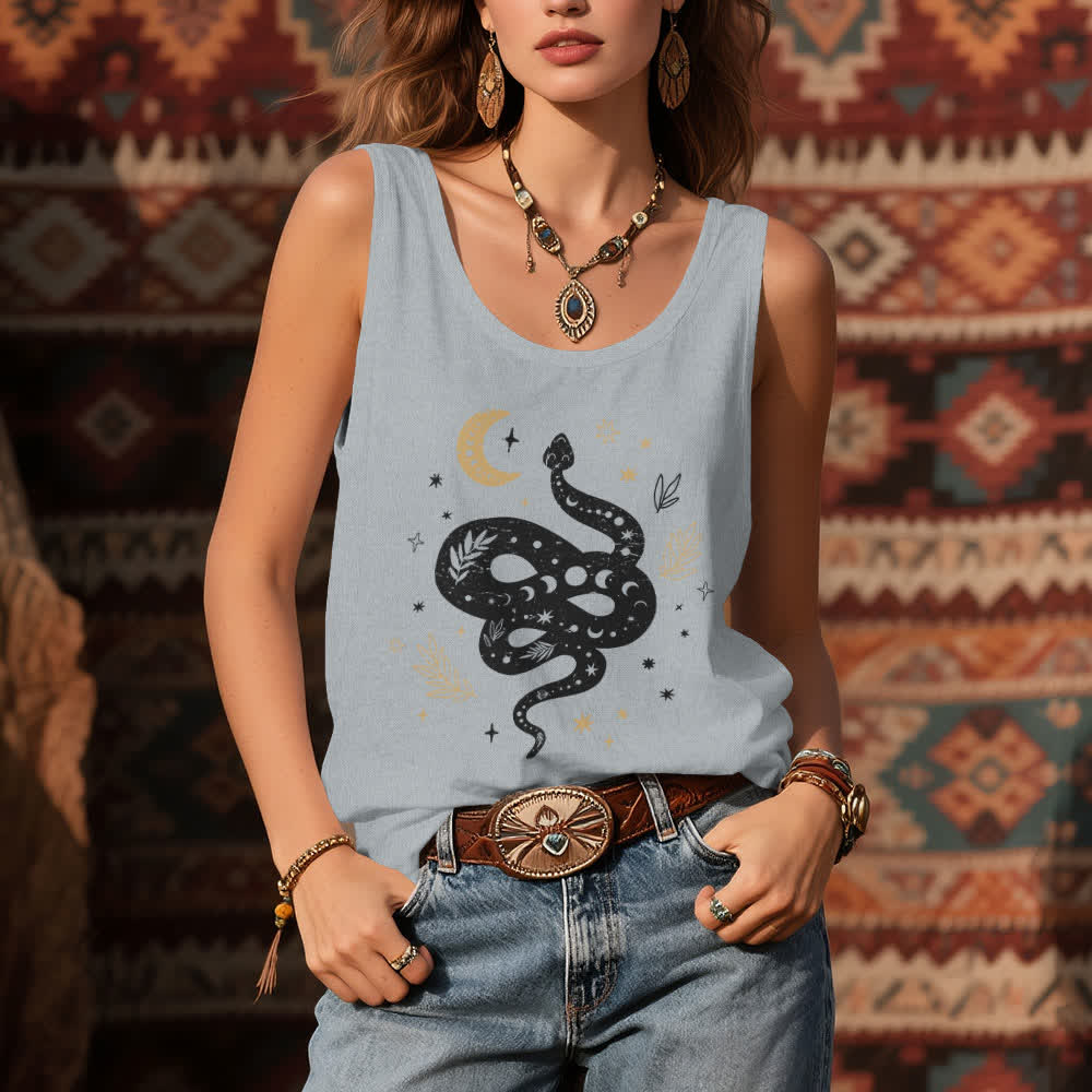 Olivenorma Damen Tank Top mit himmlischem Schlangen-Design - image 6