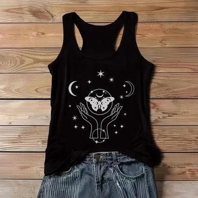 Olivenorma Celestial Butterfly Lunar Prayer Hands Tank Top - Schwarz - 3XL - image 5