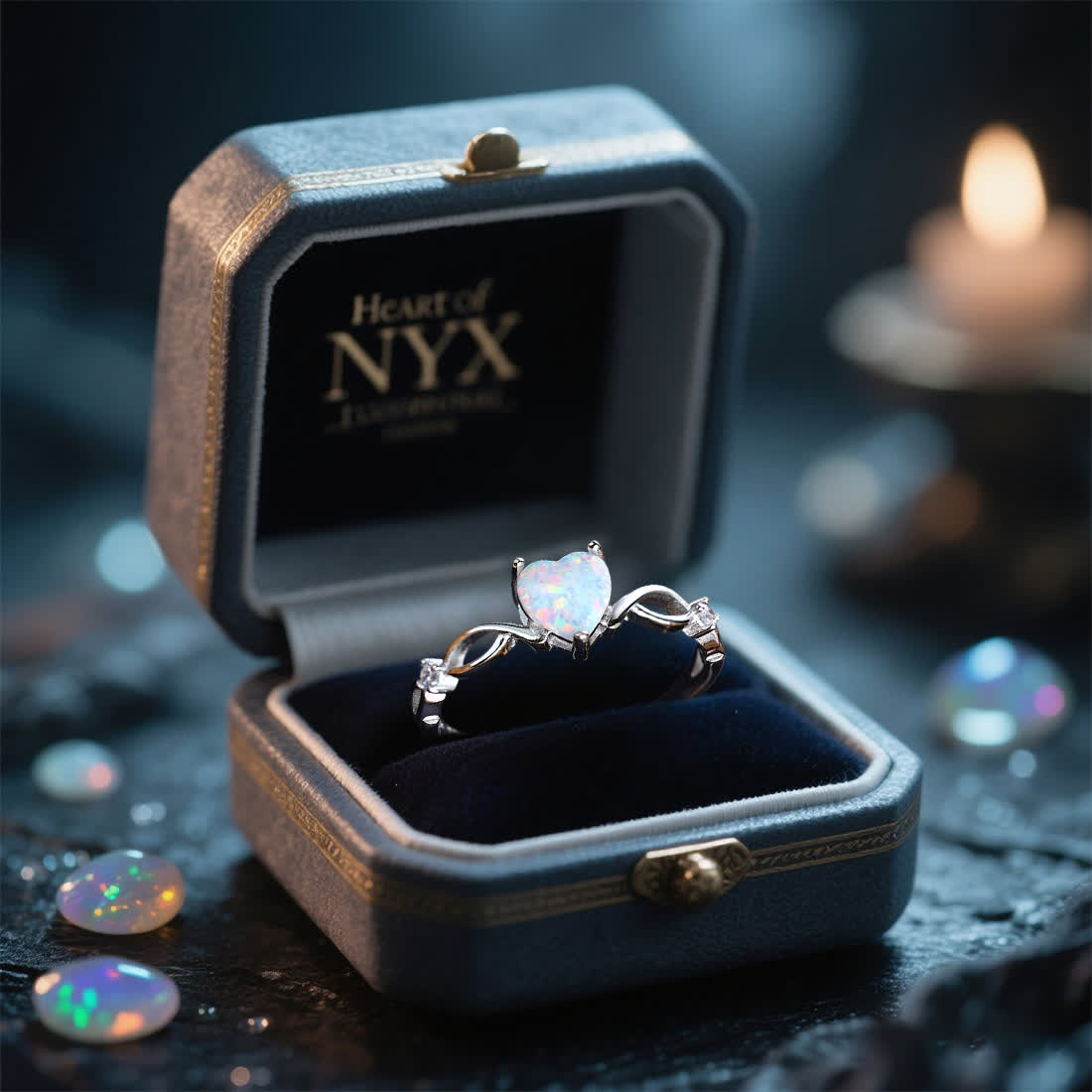 Olivenorma Herz von Nyx – Ewiger Opalkronenring - image 4