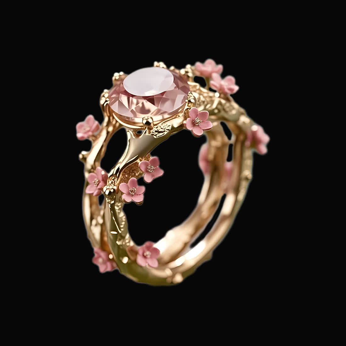 Olivenorma Enchanted Sakura Grove Rosenquarz Ring - image 6