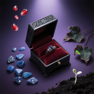 Olivenorma Persephone's Vine Glitzer-Ring aus blauem Sandstein - image 3