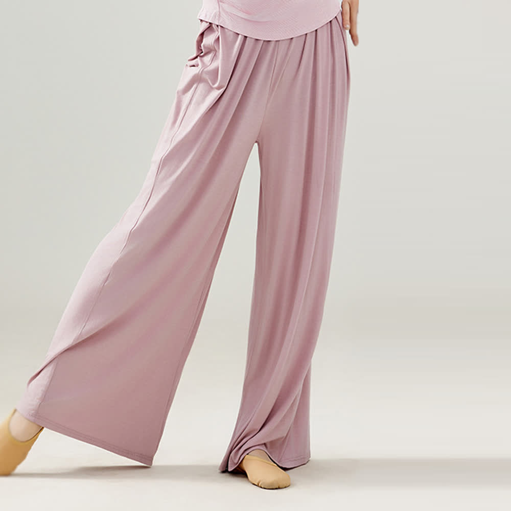 Olivenorma Modal Bequeme Drape Yoga Dance Gerade Hose - Lotus Pink - 2XL - image 9