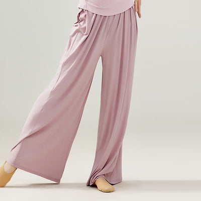 Olivenorma Modal Bequeme Drape Yoga Dance Gerade Hose - Lotus Pink - 2XL - image 9