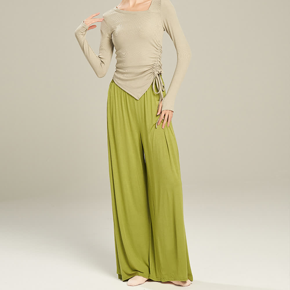 Olivenorma Modal Bequeme Drape Yoga Dance Gerade Hose - image 5