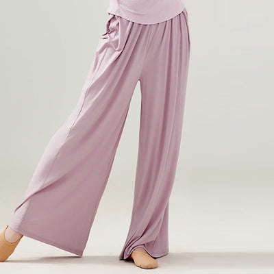 Olivenorma Modal Bequeme Drape Yoga Dance Gerade Hose - Hellviolett - 2XL - image 17