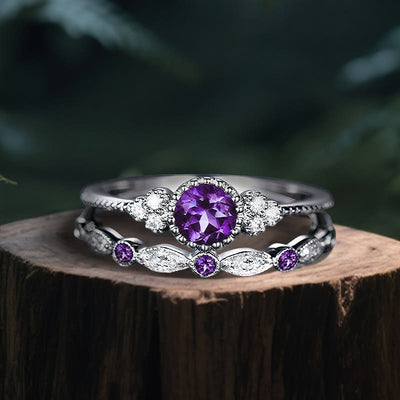 Olivenorma Nemesis Duo Ring - Amethyst - US 10 - image 6