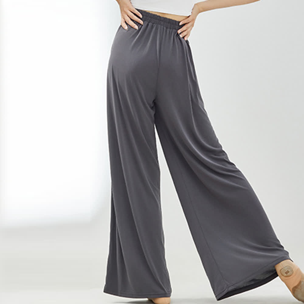 Olivenorma Cuprammonium Rayon Drape Yoga Dance Wide-Leg-Hose - image 5