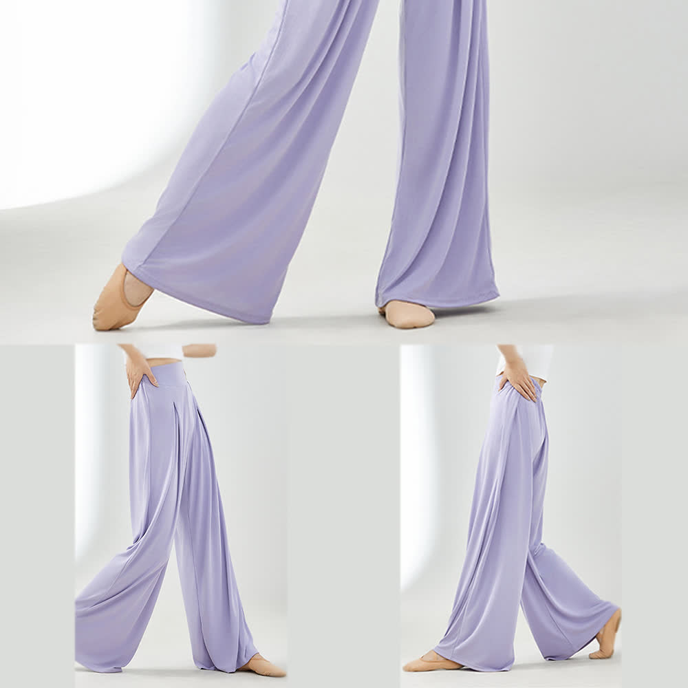 Olivenorma Cuprammonium Rayon Drape Yoga Dance Wide-Leg-Hose - image 10