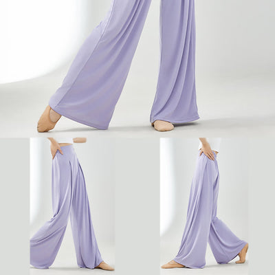 Olivenorma Cuprammonium Rayon Drape Yoga Dance Wide-Leg-Hose - image 10