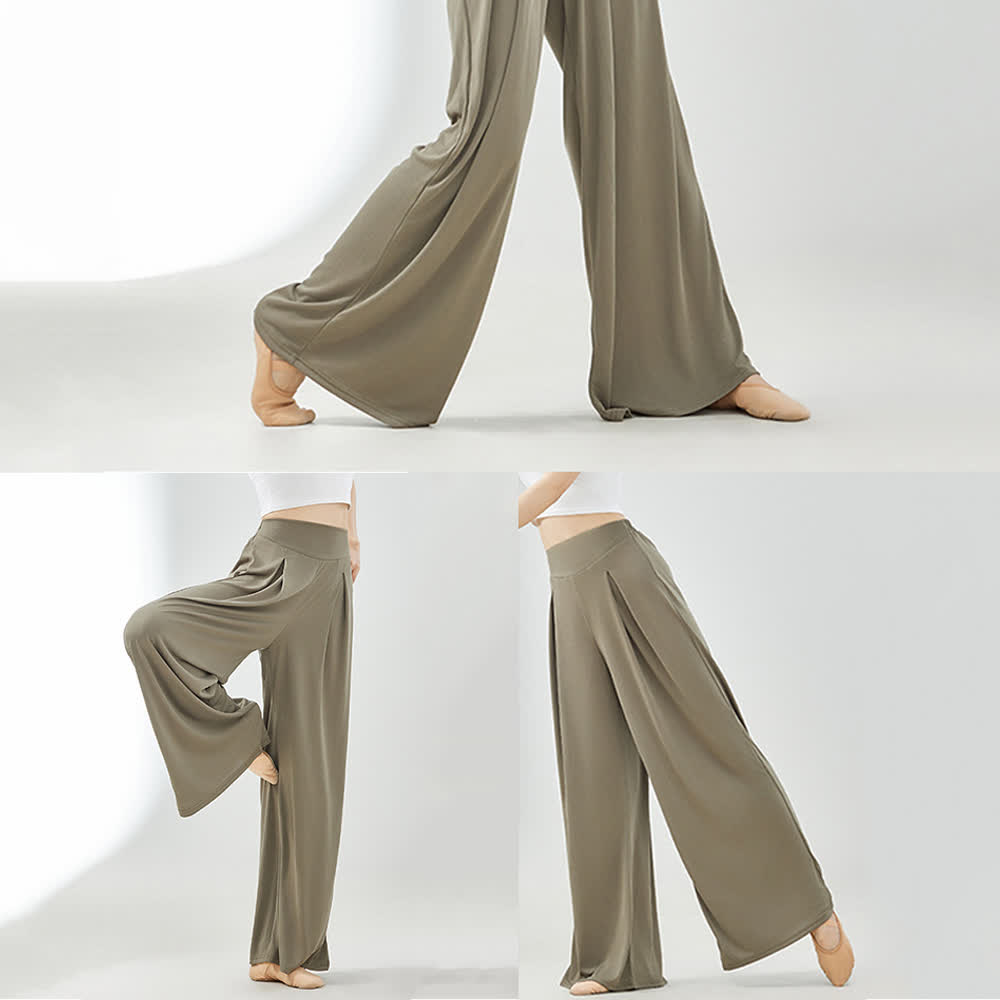 Olivenorma Cuprammonium Rayon Drape Yoga Dance Wide-Leg-Hose - image 12