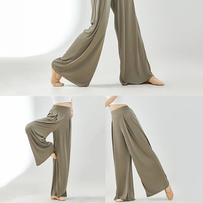 Olivenorma Cuprammonium Rayon Drape Yoga Dance Wide-Leg-Hose - image 12