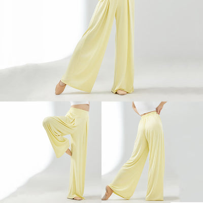 Olivenorma Cuprammonium Rayon Drape Yoga Dance Wide-Leg-Hose - image 2