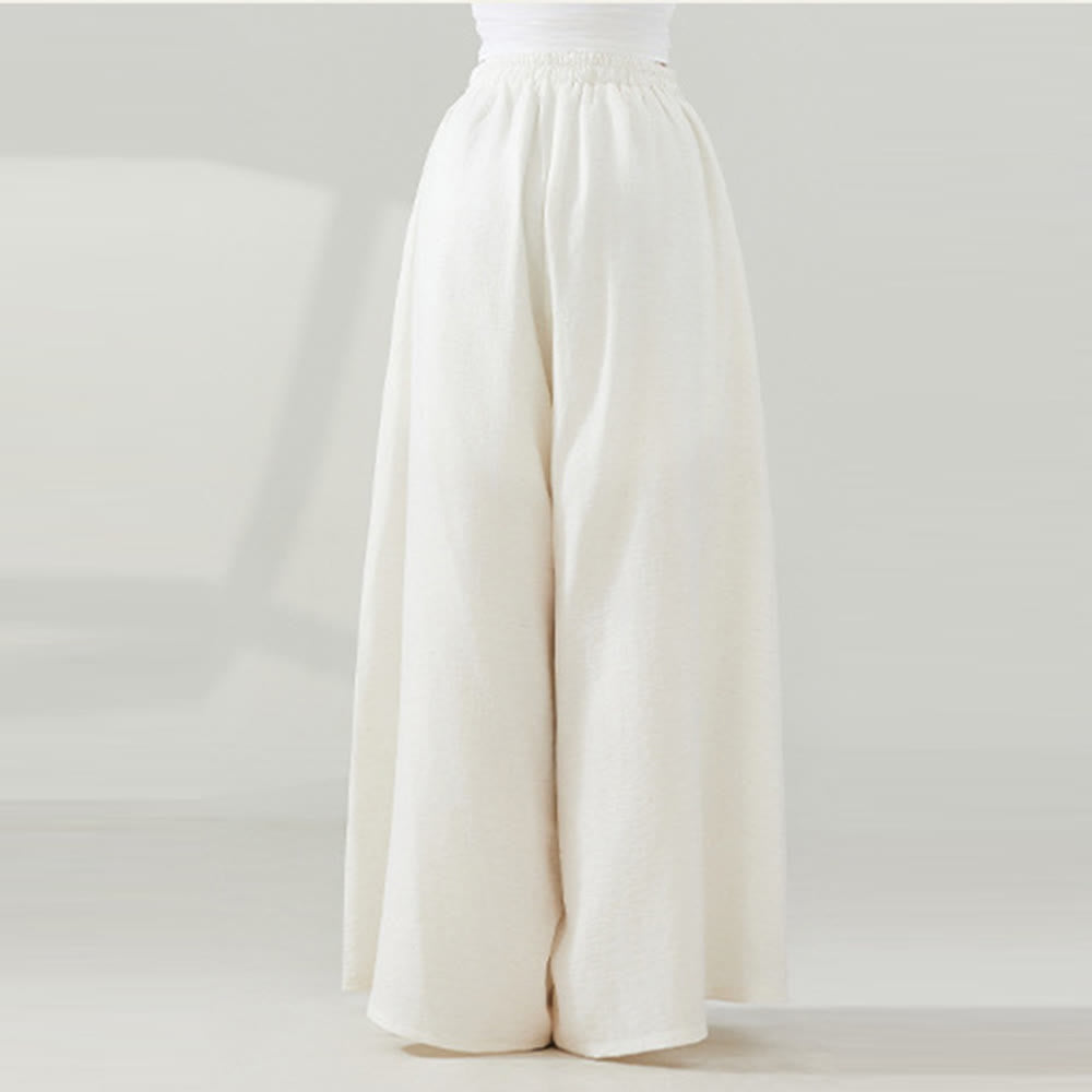 Olivenorma – Drapierte Yoga-Hose aus Viskose mit weitem Bein - image 2