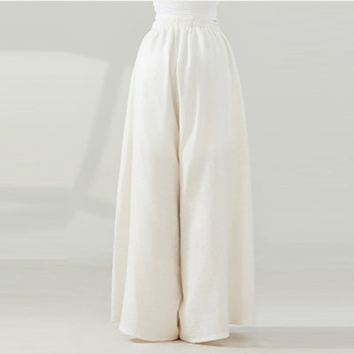 Olivenorma – Drapierte Yoga-Hose aus Viskose mit weitem Bein - image 2