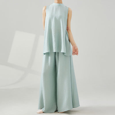 Olivenorma – Drapierte Yoga-Hose aus Viskose mit weitem Bein - image 12