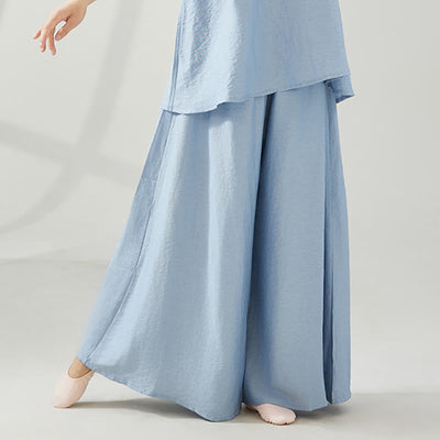 Olivenorma – Drapierte Yoga-Hose aus Viskose mit weitem Bein - image 6