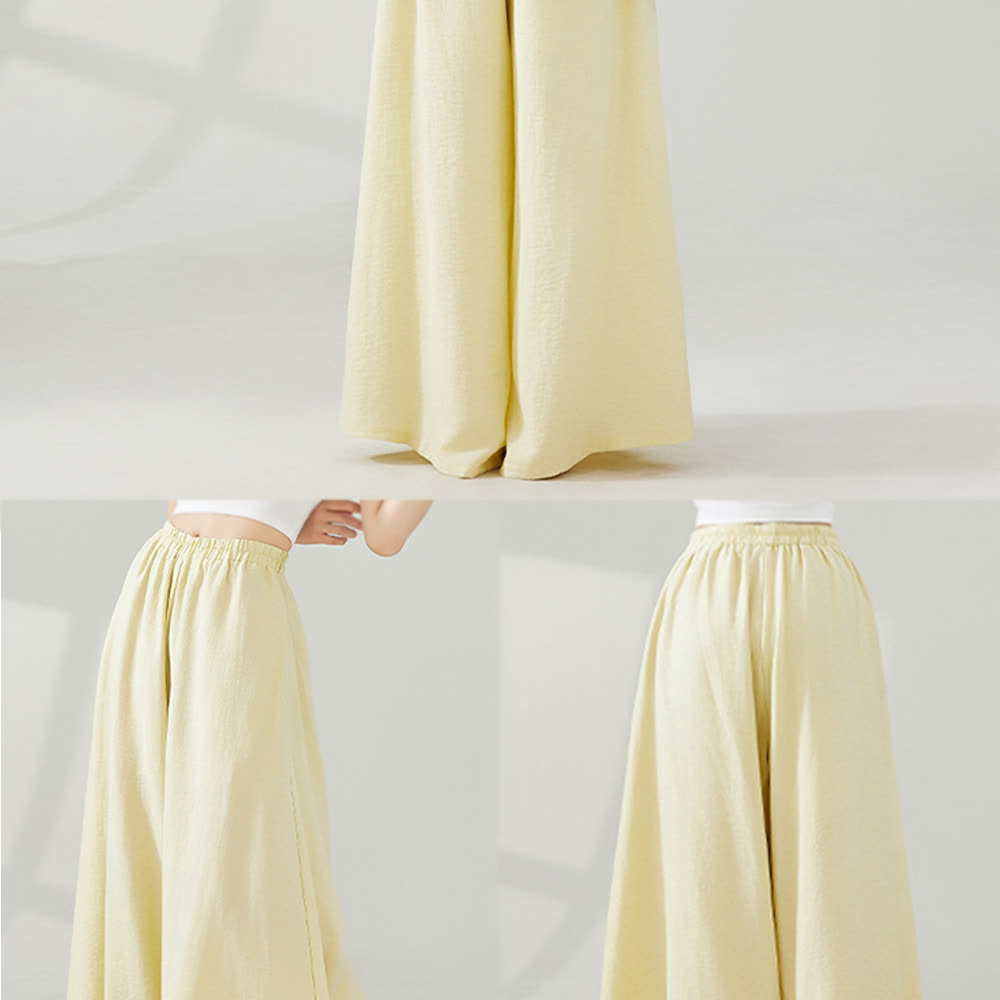 Olivenorma – Drapierte Yoga-Hose aus Viskose mit weitem Bein - image 9