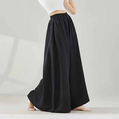 Olivenorma – Drapierte Yoga-Hose aus Viskose mit weitem Bein - Schwarz - Einheitsgröße - image 7