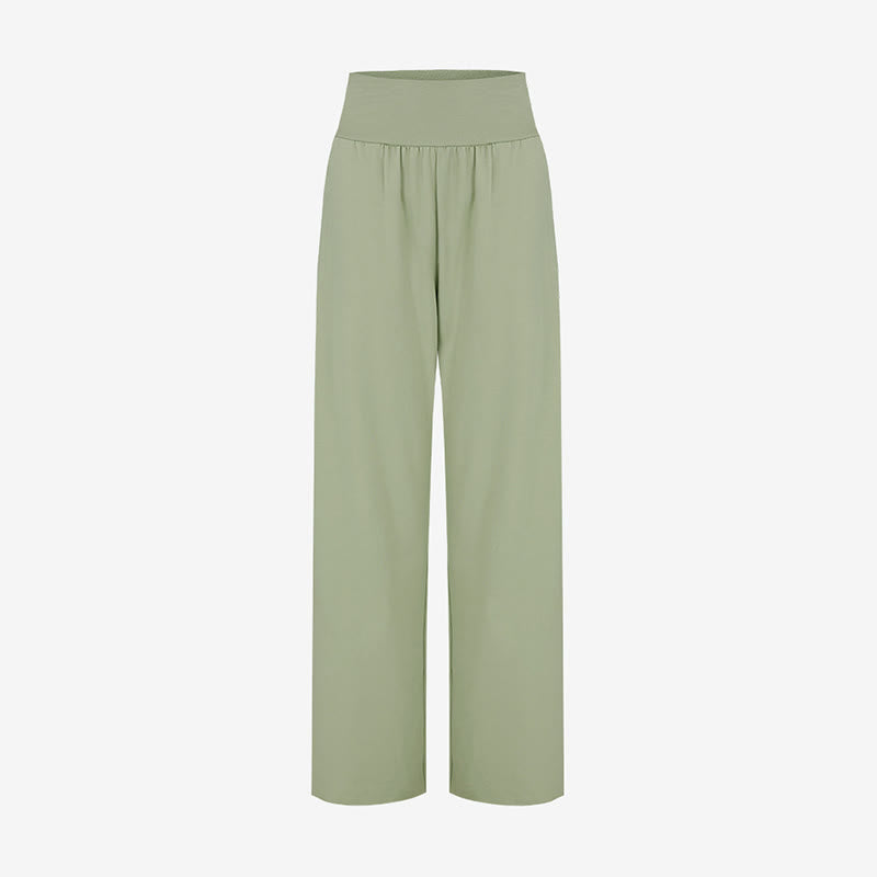 Olivenormafor Jogginghose mit hoher Taille und lockerer Passform, Yogahose mit weitem Bein - image 15