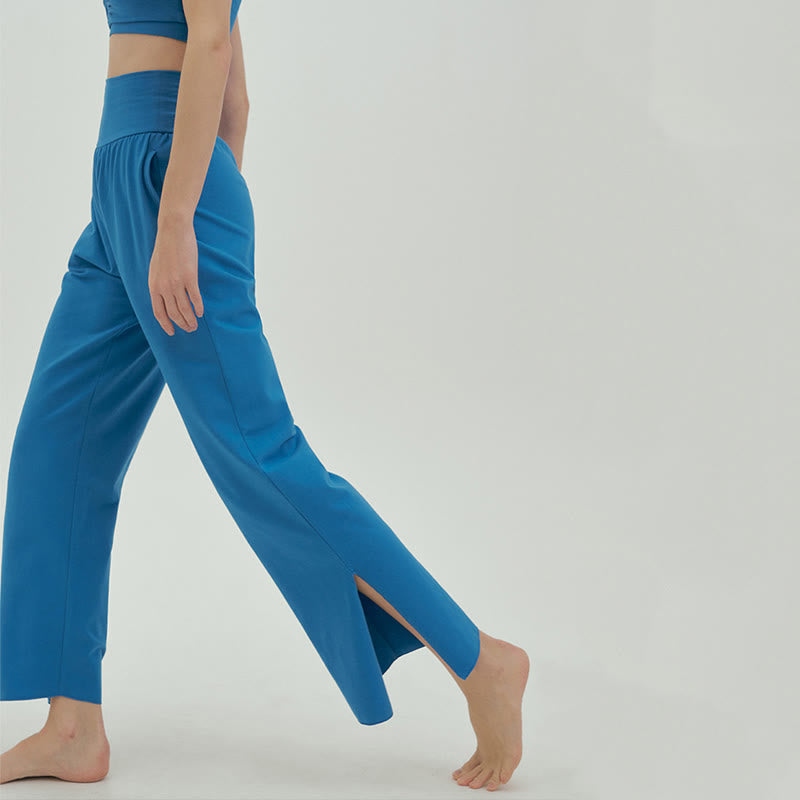 Olivenormafor Jogginghose mit hoher Taille und lockerer Passform, Yogahose mit weitem Bein - image 29