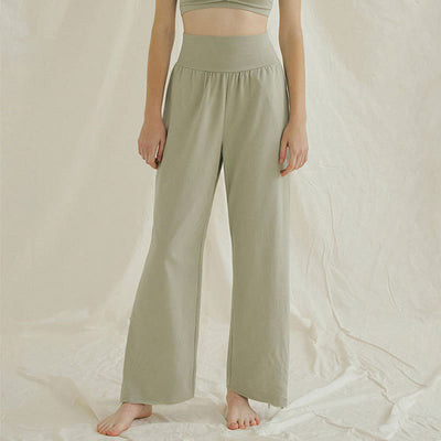 Olivenormafor Jogginghose mit hoher Taille und lockerer Passform, Yogahose mit weitem Bein - image 16