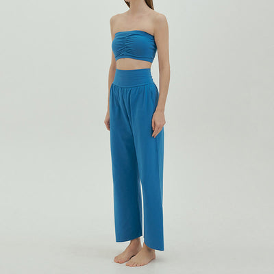 Olivenormafor Jogginghose mit hoher Taille und lockerer Passform, Yogahose mit weitem Bein - image 28
