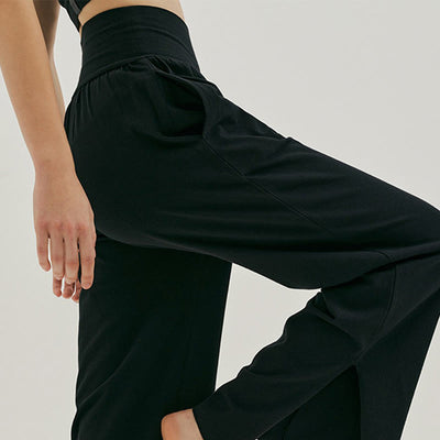 Olivenormafor Jogginghose mit hoher Taille und lockerer Passform, Yogahose mit weitem Bein - image 13