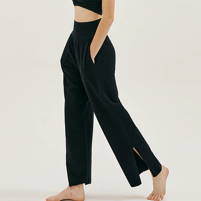 Olivenormafor Jogginghose mit hoher Taille und lockerer Passform, Yogahose mit weitem Bein - image 10