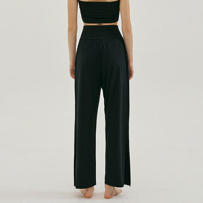 Olivenormafor Jogginghose mit hoher Taille und lockerer Passform, Yogahose mit weitem Bein - image 11