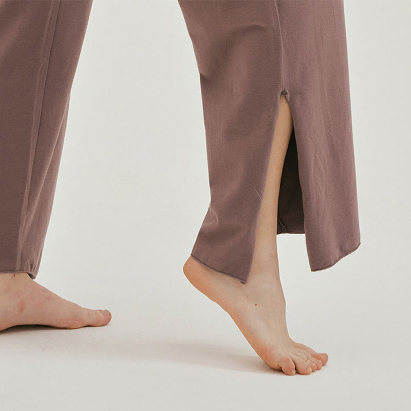 Olivenormafor Jogginghose mit hoher Taille und lockerer Passform, Yogahose mit weitem Bein - image 6