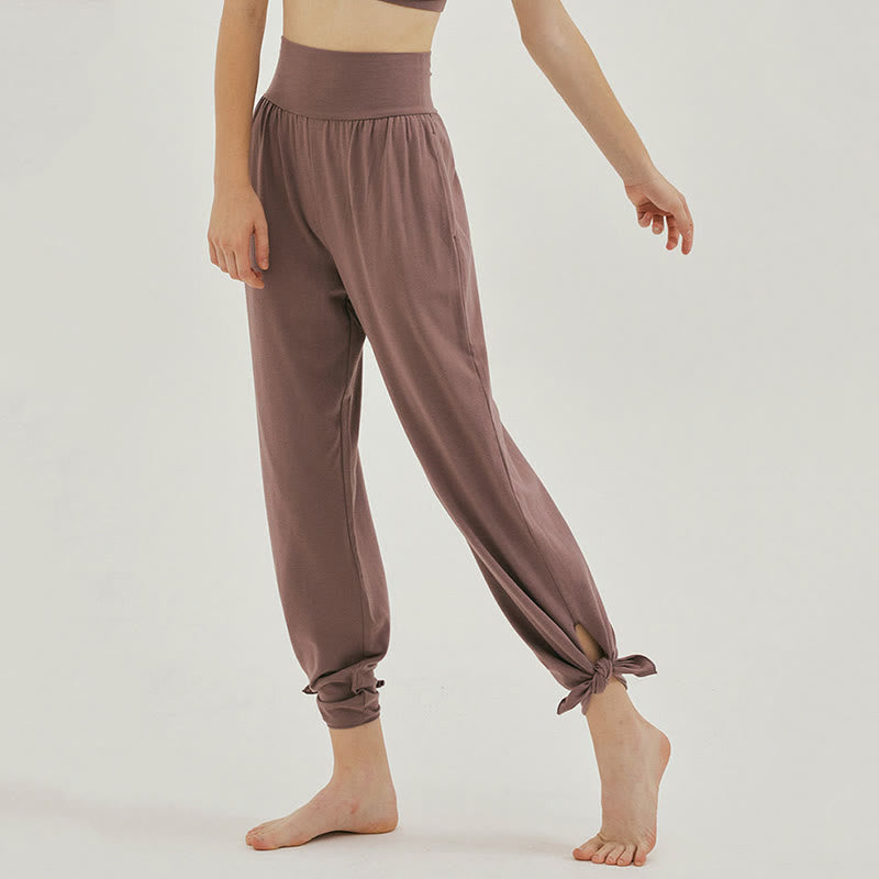 Olivenormafor Jogginghose mit hoher Taille und lockerer Passform, Yogahose mit weitem Bein - image 5