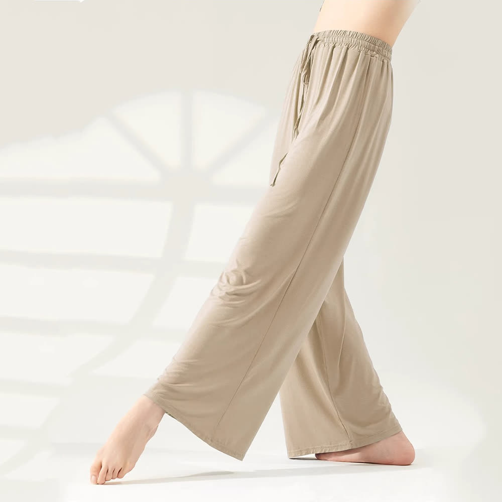 Olivenorma Modal Yogahose mit geradem Bein und weitem Bein - Khaki - XL - image 14