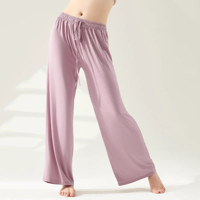 Olivenorma Modal Yogahose mit geradem Bein und weitem Bein - Rosa - XL - image 5