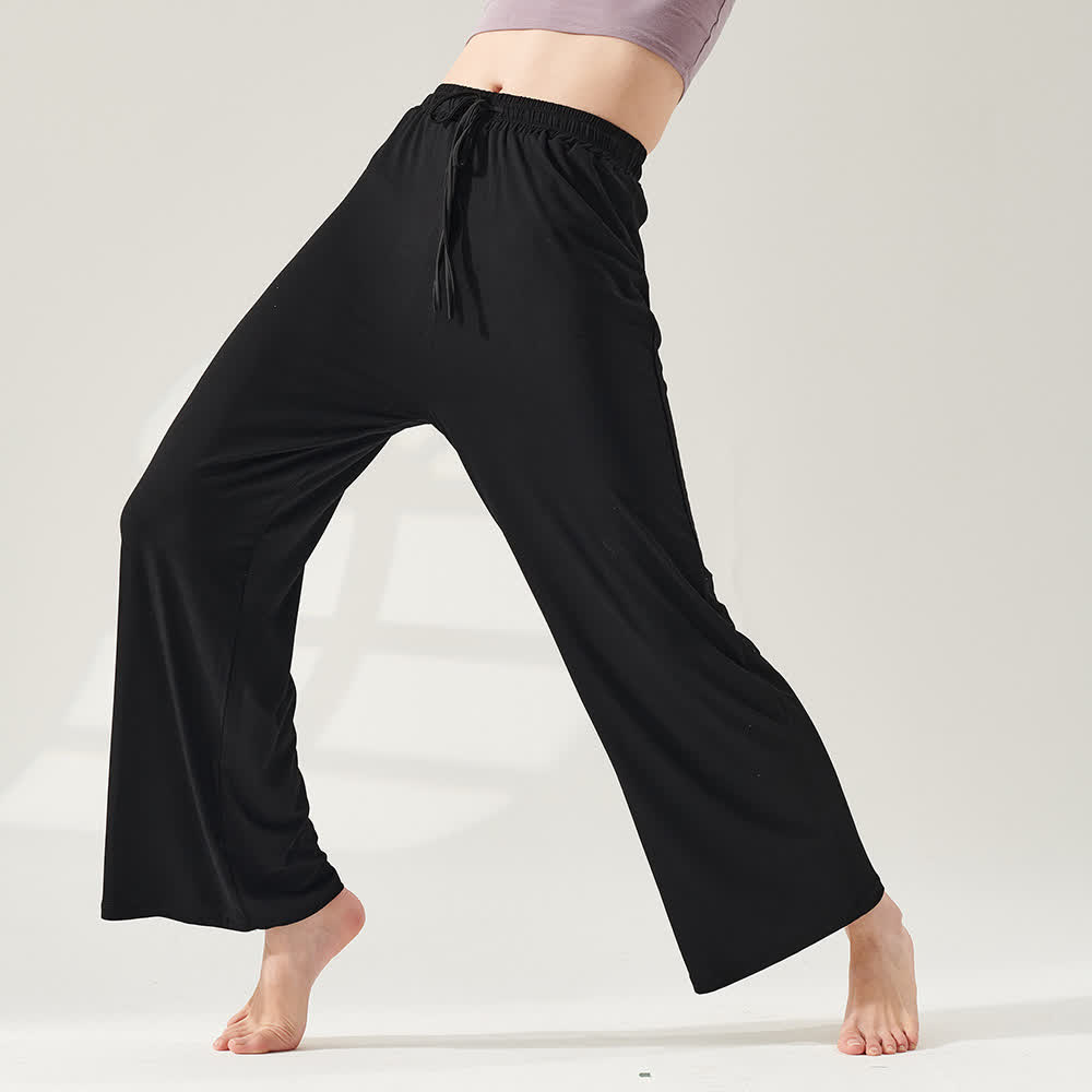 Olivenorma Modal Yogahose mit geradem Bein und weitem Bein - image 2