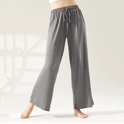 Olivenorma Modal Yogahose mit geradem Bein und weitem Bein - Grau - XL - image 3
