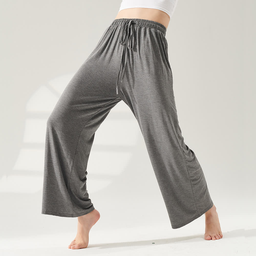Olivenorma Modal Yogahose mit geradem Bein und weitem Bein - image 4