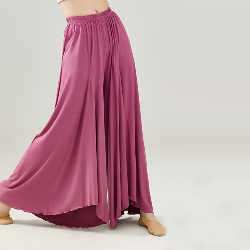 Olivenorma Modal Lockere, fließende Yogahose mit Rüschen - image 8
