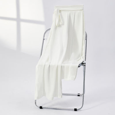 Olivenorma Polyester Fließende, lockere Yogahose mit weitem Bein - Weiß - XL - image 16