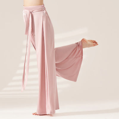Olivenorma Polyester Fließende, lockere Yogahose mit weitem Bein - Rosa - XL - image 15