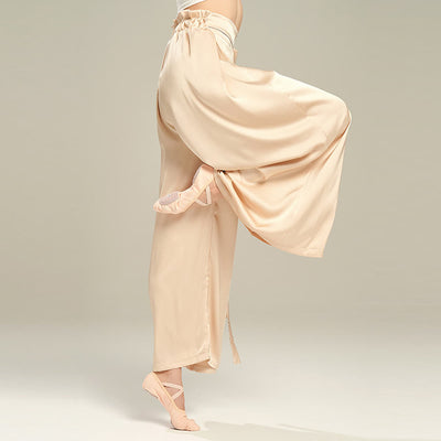 Olivenorma Polyester Fließende, lockere Yogahose mit weitem Bein - image 2