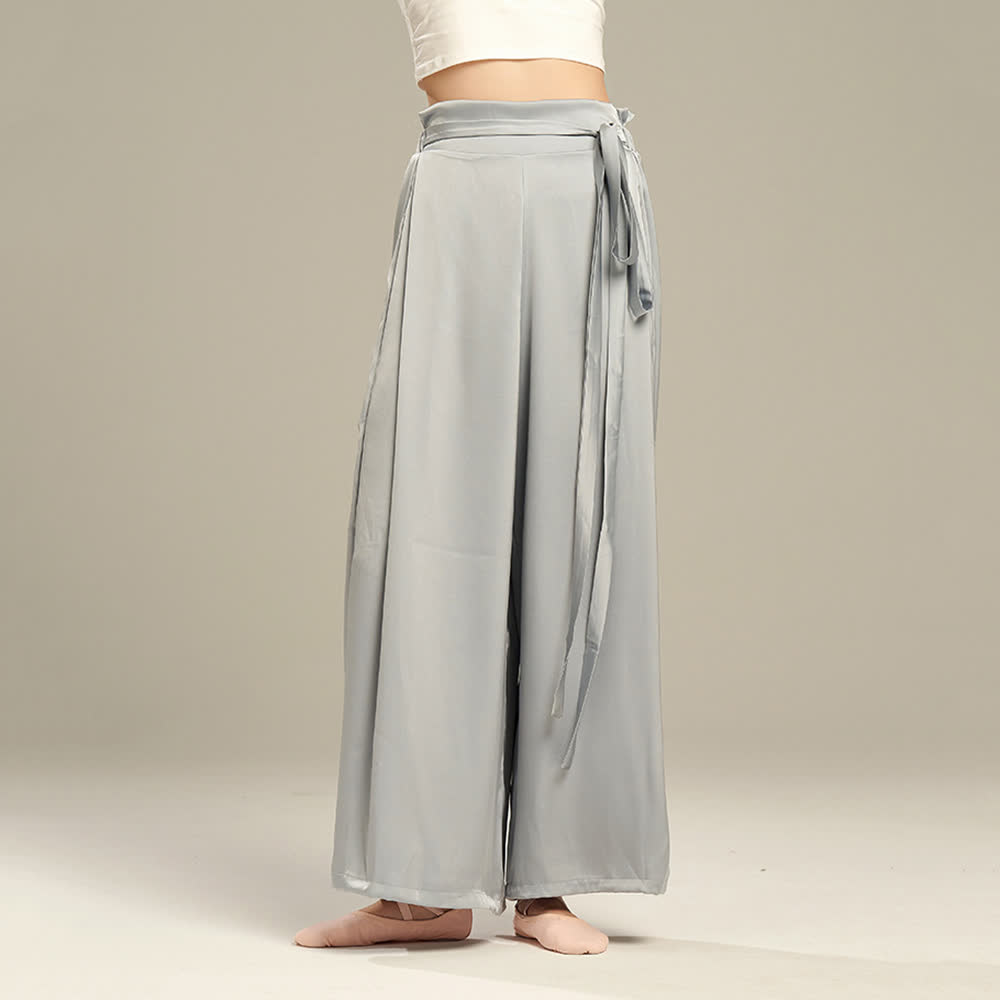 Olivenorma Polyester Fließende, lockere Yogahose mit weitem Bein - image 11