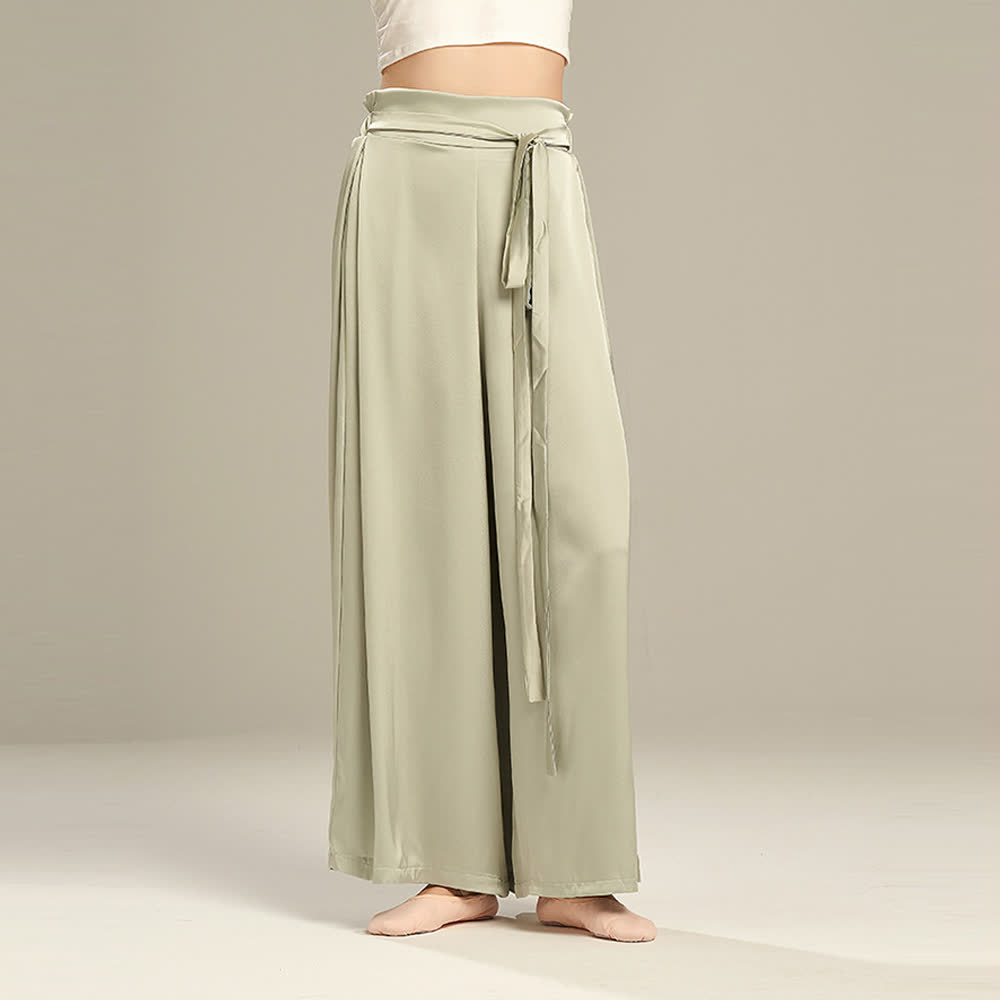Olivenorma Polyester Fließende, lockere Yogahose mit weitem Bein - image 7