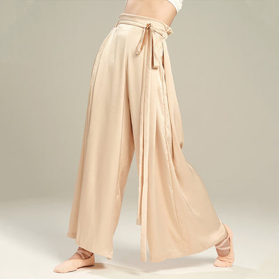 Olivenorma Polyester Fließende, lockere Yogahose mit weitem Bein - image 3