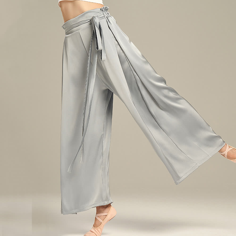 Olivenorma Polyester Fließende, lockere Yogahose mit weitem Bein - image 12