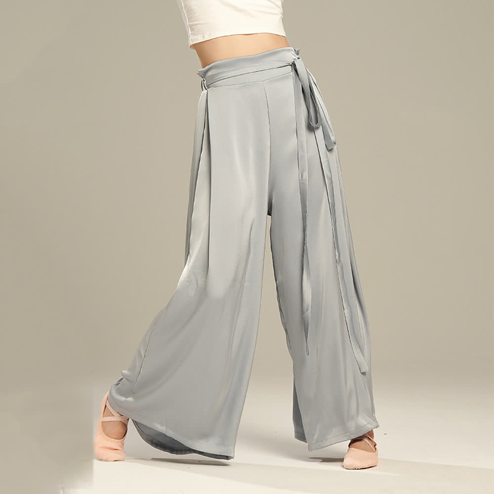 Olivenorma Polyester Fließende, lockere Yogahose mit weitem Bein - image 9