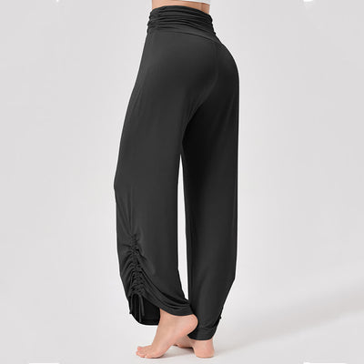Olivenorma – Yogahose aus Viskose mit hoher Taille und lockerer Passform und Raffung - image 28