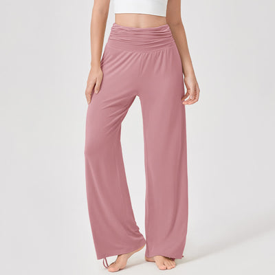 Olivenorma – Yogahose aus Viskose mit hoher Taille und lockerer Passform und Raffung - image 24