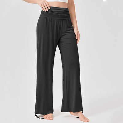 Olivenorma – Yogahose aus Viskose mit hoher Taille und lockerer Passform und Raffung - image 32